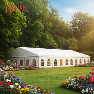 Tende di alta qualità 5m x 10m 6m x 12m tende da festa in PVC in alluminio resistente al fuoco <span class=keywords><strong>tenda</strong></span> fiera eventi banchetti tende - Product Image 1