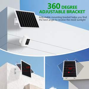 Panel Solar Monocristalino de Silicio de 8W 5V, Cargador con Certificación CE, Resistente al Agua IP65, para Cámara de Seguridad Exterior Ajustable 360° - Product Image 5