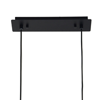 Plafonnier moderne Nicoletta à 8 lumières pour bureau à domicile, en fer noir et verre blanc, forme carrée, commande par interrupteur, montage en surface