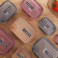 Boîte à Déjeuner Bento Simple en Plastique, sans BPA, PP, 3 Compartiments, Réutilisable et Adaptée au Micro-ondes, pour la Préparation des Repas, Conteneur Alimentaire pour École et Bureau