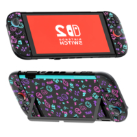 Coque de protection rigide en PC de la série BJBT Graffiti pour Nintendo Switch 2 OLED – Boîtier de remplacement et coque arrière