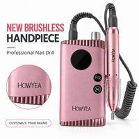 Machine à polir les ongles électrique portable HOWYEA 40000 tr/min, pour retirer le vernis à ongles, pour la manucure