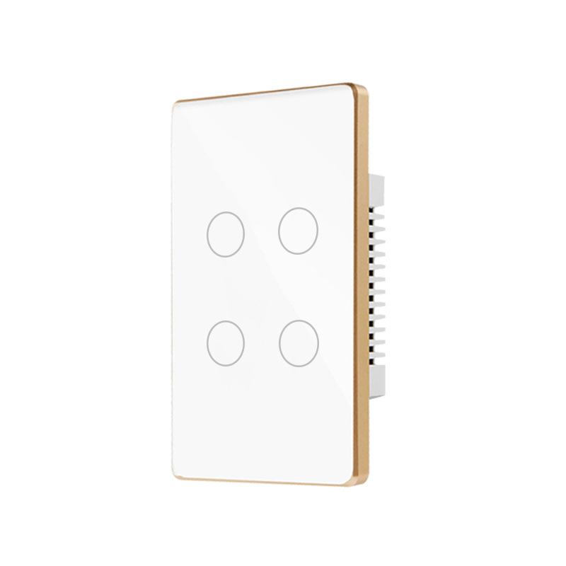120-Metal Frame-White 4 gang