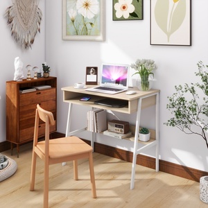 Computer Desk Home <strong>Office</strong> Desk Corner Desk for <strong>Small</strong> <strong>Space</strong>, Study Work <strong>Table</strong> White - Product Image 1