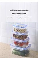 Boîte de conservation alimentaire isolée en plastique PP de qualité alimentaire, transparente, pour réfrigérateur et congélateur, organisateur de rangement pour cuisine et épices