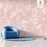 Dalle de pierre de quartz artificielle rose écologique 1200x2800mm, surface brillante, pour revêtement de sol et plateau de table, usage domestique, garantie 5 ans