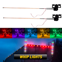 AUXITO 2 pièces, antenne lumineuse LED de 1,8 pied, lampe de drapeau pour ATV, UTV, camion, lumières LED RGB universelles