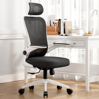 Chaise de bureau pour la maison, confortable pour de longues périodes assises, idéale pour étudiants en résidence, pivotante, ergonomique, avec dossier en maille, de luxe
