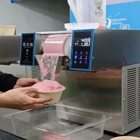 Machine à crème glacée flocon de neige à économie d'énergie automatique pour crème glacée molle et sirop faibles coûts d'exploitation