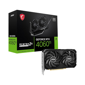 For GeForce RTX 4060 Ti Ventus 2X Black 8GB OC GPU 18Gbps PCIe 4.0 Memory Desktop GDDR6 Memory Graphics Card - Product Image 1