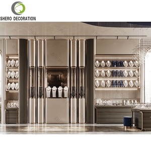 Vitrines de bijoux Présentoir en verre Présentoir en bois Présentoir de comptoir de bijoux moderne Design - Product Image 5