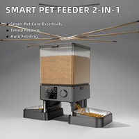 Comedero Inteligente 2 en 1 Todo en Uno para Mascotas, Sistema de Alimentación y Bebida Automático Portátil de 4L con Forma de Botella para Perros y Gatos