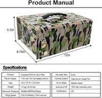 Pompa Pcp Pcp12v 300bar 4500psi 30MPa12v DC atau 110v AC Kompresor Udara Pcp Bebas Oli untuk Kendaraan Listrik Umum