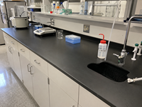 Plan de travail de laboratoire en résine phénolique, sur mesure, pour table de laboratoire