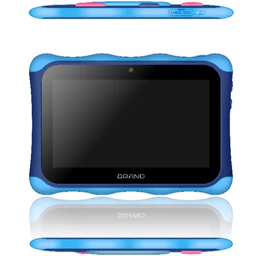 Tablet PC Android 7 Inci Anak-anak, Tablet PC Android 7 Inci Quad-Core 1.5Ghz ( WIFI ) CPU 4.0 Bluetooth untuk Anak-anak, Tablet Belajar