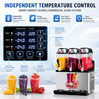 Vente en gros de chiots de thé Slushie à glace à 3 réservoirs machine à compresseur commercial Machine à fondre la neige chine pour bar
