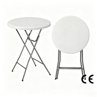 Table de bar pliante moderne blanche en plastique, imperméable et légère, portable pour banquets, événements extérieurs, mariages, fêtes et parcs