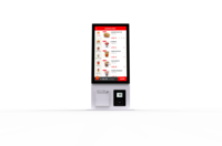 Kiosque de commande et de paiement en libre-service avec écran de 21,5 pouces, fenêtres en verre trempé, Windows 10, pour restaurant