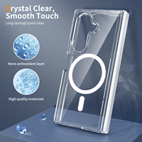 Coque de protection antichoc magnétique transparente de luxe anti-jaunissement avec charnière pour Samsung Galaxy Z Fold 7 8 Ultra