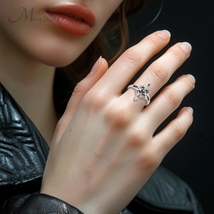 <span class=keywords><strong>Anillo</strong></span> Merryshine <span class=keywords><strong>de</strong></span> Plata <span class=keywords><strong>de</strong></span> Ley 925 para Mujer, <span class=keywords><strong>Nudo</strong></span> <span class=keywords><strong>de</strong></span> <span class=keywords><strong>Bruja</strong></span> Celta, Obsidiana, Joyería Pagana Wicca - Product Image 4