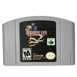 Resident Evil 2 Video N64 Game Cartridges for Nintendo 64 USA NTSC Version Retro Viedeo 512 Bit N64 Cartridges Consoles