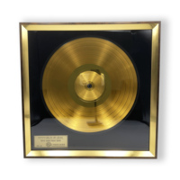 Plaque d'Honneur Musicale Personnalisée Or Pur Au999, Cadeau Souvenir Disque Vinyle