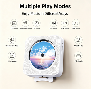 Lecteur CD/DVD mural portable, directement de l'usine, avec haut-parleur HiFi 10W intégré, radio, minuterie et télécommande, pour la maison et le bureau. - Product Image 3