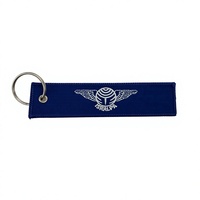 Fabricant de porte-clés brodés personnalisés en gros – Étiquette de porte-clés double face avec bordure Merrow pour promotion et cadeaux