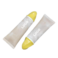 Tube Plastik 50ml 80ml dengan Lubang Berbentuk Bunga untuk Kemasan Kosmetik, Tube Kosmetik untuk Krim Wajah dan Pembersih Wajah, Tube Kosmetik dengan Logo Kustom