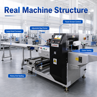 Hochgeschwindigkeits-Automatische Kissenverpackungsmaschine für Lebensmittel, Brot, Kekse, Kuchen, Schokolade, Snacks, Horizontale Flowpack-Verpackung