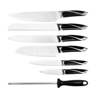 Ensemble de couteaux de cuisine Stellar 8 pièces lame 3Cr13 + manche ABS avec bloc et aiguiseur