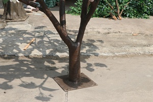 Trắng Frangipani cây nhân tạo bên ngoài Công viên trang trí màu trắng lụa hoa cây chống UV cho trang trí cảnh quan - Product Image 6