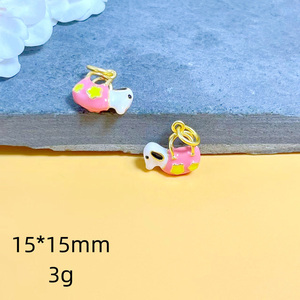 Alta calidad 3D esmalte Panda pez delfín pingüino encanto colgantes para DIY joyería hacer accesorios mujeres niñas - Product Image 6