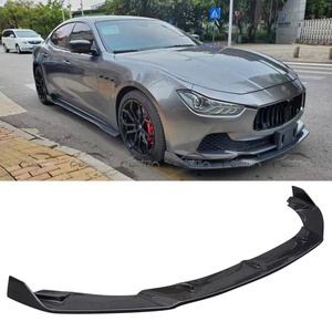 Carbon Front Spoiler Rocker Winglet <b>Splitter</b> Front Bumper Lip for Maserati Ghibli 2017+ - Product Image 2