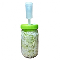 Kit de fermentation de couvercle de fermentation pour couvercle de fermentation en plastique à large bouche Mason Jar avec sas