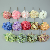 Haute qualité hortensia fleur maison mariage décor la tige unique soie hortensia pour centres de Table décoration en vrac