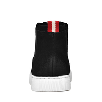 Bottes Chelsea Homme Chaussures Skateboard Montantes à Enfiler Automne Hiver Cuir Coton Rembourrées Bout Rond Mode Chaud Décontracté
