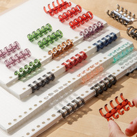5-Ring Bunte Plastik-Loseblatt-Binderinge Spiralbinder Notizbuch-Bindungskämme für Notizbücher