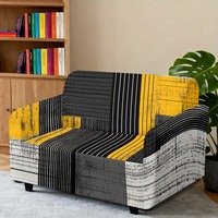 Günstige Sofabezüge vom Hersteller, Retro Gestreifter Geometrischer Sofaschutz, Dehnbarer Staubdichter Sofabezug