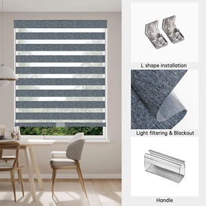 Tende <span class=keywords><strong>a</strong></span> <span class=keywords><strong>Rullo</strong></span> <span class=keywords><strong>Zebra</strong></span> Oscuranti Impermeabili Motorizzate con Telecomando per Finestre, Vendita Calda - Product Image 2