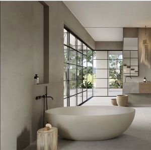 อ่างอาบน้ำคอนกรีต GFRC น้ำหนักเบา คุณภาพพรีเมียม กันน้ำ ทนทาน ดีไซน์เรียบง่าย เฟอร์นิเจอร์ห้องน้ำ ราคาขายส่ง - Product Image 5