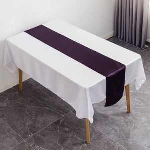 Wedding <strong>Table</strong> Decorations Navy Blue Satin Polyester <strong>Table</strong> <strong>Runner</strong>