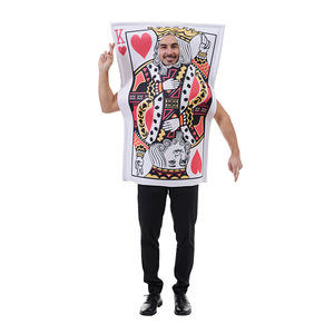 Costume de jeu de cartes King Of Hearts pour adulte, tenue de cosplay d'Halloween, vêtements de fête - Product Image 1