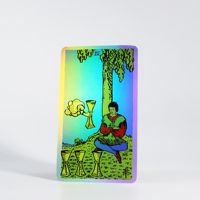 Papier personnalisé impression holographique déjoué cartes de tarot pont et oracles cavalier waite cartes de tarot cartes de tarot