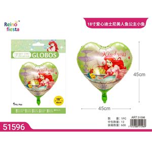 18 pollici a forma di cuore a forma di sirena principessa palloncino per la festa della mamma laurea capodanno cinese feste di Halloween eventi in alluminio - Product Image 1