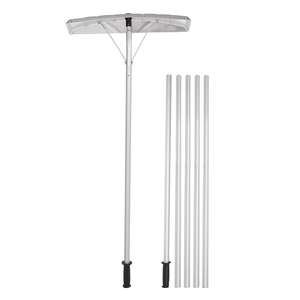 Râteau à neige industriel blanc <span class=keywords><strong>Wolin</strong></span>, vente directe usine, avec manche réglable en aluminium de 610 cm et lame surdimensionnée détachable pour une performance maximale - Product Image 3