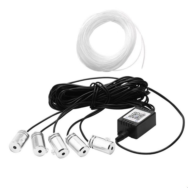 Custom APP Controlled RGB LED Strip Lights for Car Interior with Neon El Wire 12V 18W Roof Atmosphere Lighting