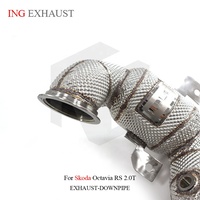 Tuyau d'échappement en acier inoxydable ING Offre Spéciale avec conversion catalytique pour pièces de Performance automatique Skoda Octavia 2010-UP
