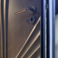 Porte principale en bois de style européen avec porte en bois sculpté 3d Design Hurricane Impact Steele Porte d'entrée pour manoirs de luxe