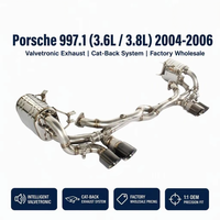 Sistem Knalpot Catback Valvetronic Grosir Pabrik untuk Porsche 997.1 3.6L 3.8L 2004-2006 OEM/ODM Peningkatan Performa Muffler